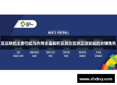 亚足联的主要功能与作用全面解析及其在亚洲足球发展的关键角色 亚足联的主要功能与作用全面解析及其在亚洲足球发展的关键角色