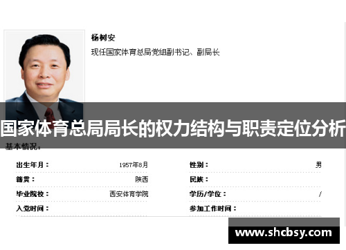 国家体育总局局长的权力结构与职责定位分析 国家体育总局局长的权力结构与职责定位分析