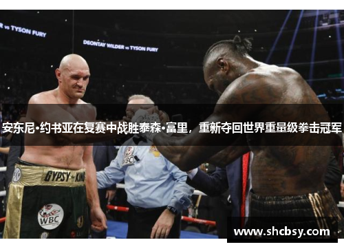 安东尼·约书亚在复赛中战胜泰森·富里,重新夺回世界重量级拳击冠军 安东尼·约书亚在复赛中战胜泰森·富里,重新夺回世界重量级拳击冠军